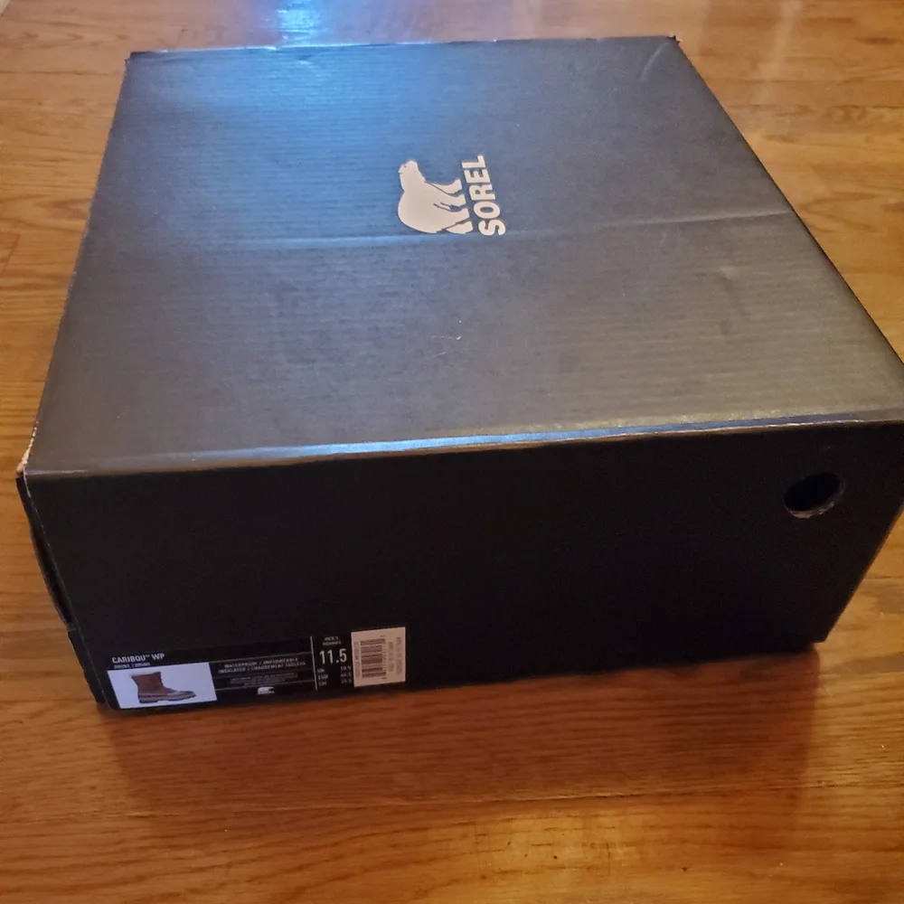BRAND NEW IN BOX Men's Sorel Caribou WP Waterproof Insulated Winter Boots 11.5 - Picture 2 of 8